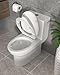 Dcolora One Piece Toilet DC-OPT152 Dual Flush 1.1/1.6 GPF Elongate Design,With Soft Closing Seat and Comfort Height, 28.5 x 15.7 x 27, Glossy White