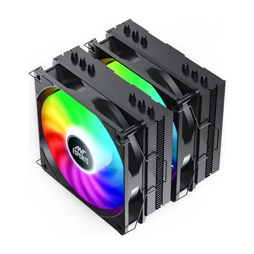 Ant Esports ICE C621 CPU Cooler/CPU Fan with ARGB LED PWM Dual Fans - Black | All Black, Direct Contact Technology & 4 Heat Pipes | Support Intel... - Image 2