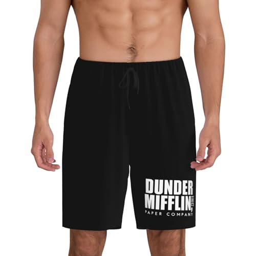 Dunder Mifflin Paper Lnc Pajama Shorts for Men, Men's Pajama Bottoms, Sleepwear for Summer