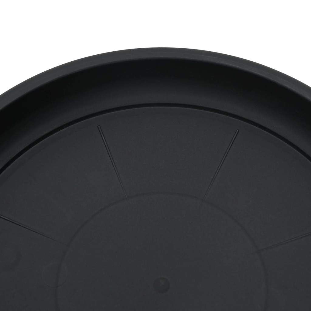 Blumentöpfe 24 Stück Schwarz Ø 12,5 x 10 cm Kunststoff Pflanzgefäße Balkon Garten Zimmer Indoor Outdoor Pflanztöpfe mit Ablauflöchern und modernem Design für Pflanzenpflege