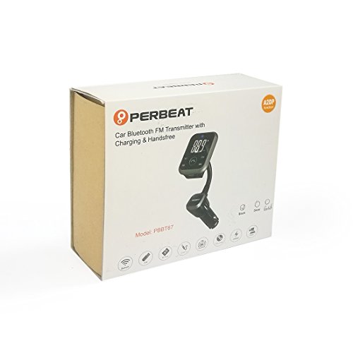 Perbeat - Kit trasmettitore FM per auto, Aux-In