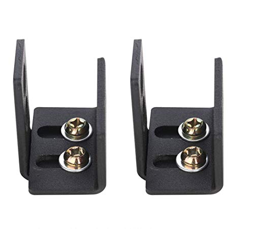 BFMY Barn Door Floor Guides Adjustable Bracket Wall Mounted Floor Guide Heavy Duty Sliding Barn Door Bottom Guides Floor Guide Screws Included Black 2 pack