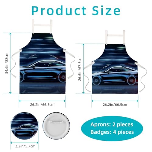 Tablier de serveuse multicolore idéal pour la pâtisserie le bistrot et le nettoyage