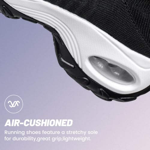 Image of YHOON Women's Walking Shoes - Sock Sneakers Slip on Mesh Platform Air Cushion Athletic Shoes Work Nurse Comfortable