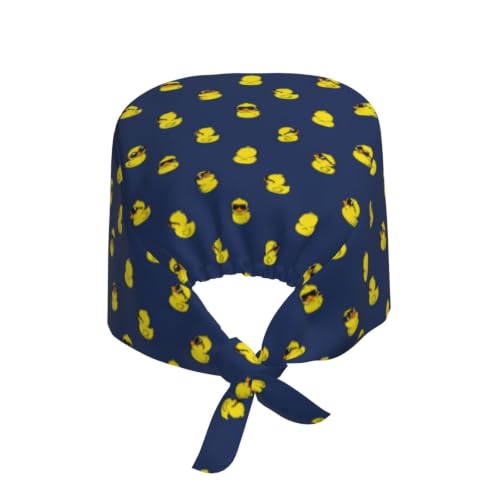 Image of Surgical Caps Men Women, Scrub Cap with Sweatband Adjustable | Tie Back Nurse Cap, Nursing Breathable Working Hat, Scrub Cap, Medical Hats