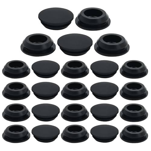 EASYEAH 25PCS Rubber Plugs for Round Holes - 1/2