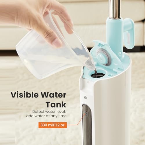 Sweetcrispy Steam Mop for Floor Cleaning,Lightweight Floor Steamer Cleaner for Hardwood/Tile/Laminate Floors Carpet, 2 Washable Pad,White and Grey by Sweetcrispy - Image 8