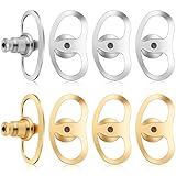 Ouligay 8 PCS Earring Lifters Backs Earring Backs for Heavy Earring Secure Ear Ring Backs for Studs Replacements Zinc Alloy Earring Lifters for Droopy Ears Gold & Silver