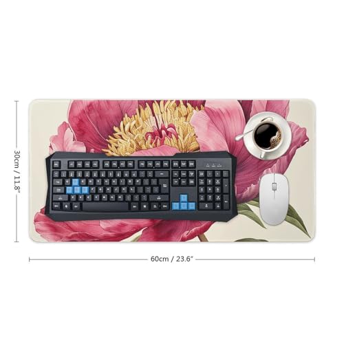 Mouse Pad RLDOBOFE Diseño Flor Melocotón Oscuro 30x60 cm miniatura 2
