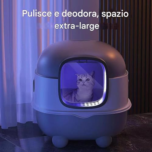Arenero para gatos grande de diseño abierto con bandeja de mascotas 5