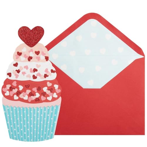 Carte de Saint Valentin NIQUEA.D cupcake d'exception avec enveloppe