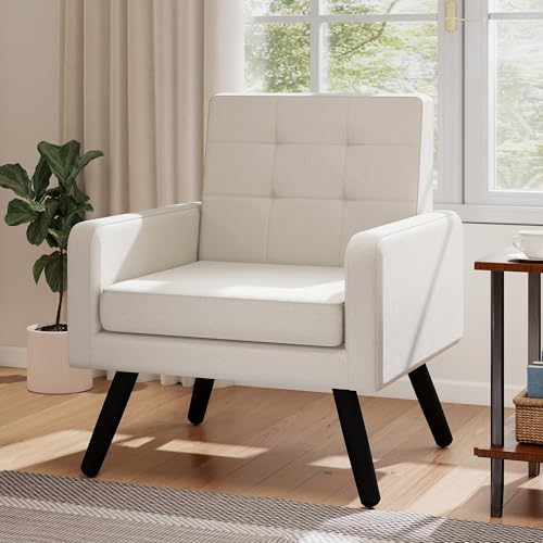 Kromax Mid-Century Modern Accent Chair for Living Room, 496 Lb. Weight Capacity,...
