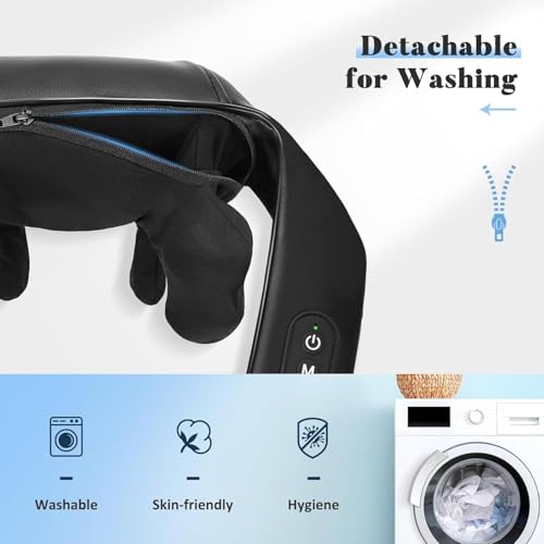Image of Careboda Wireless Neck Massager for Cervical Pain Relief with Heat Therapy | 5D Deep Tissue Shiatsu Back Massager, Cordless & Rechargeable | Neck and Shoulder Massager Machine for Pain Relief