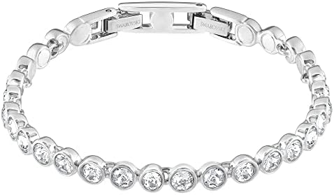 Swarovski Braccialetto Tennis, bianco, placcato rodio