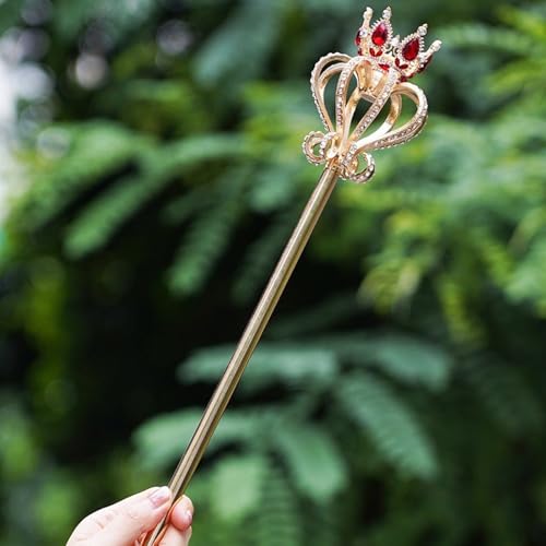 Sceptre de princesse en cristal idéal pour anniversaire thématique et carnaval