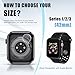 Foamia 2 Pack Case for Apple Watch Screen Protector, Hard PC Case with Tempered Glass Protective Cover Guard Bumper, Slim Apple Watch Cover for iWatch Series 3 2 1 - Black/Black 42mm