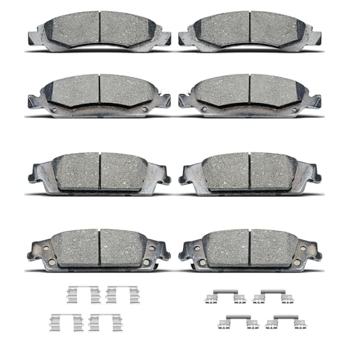 D1363 D1707 8pcs Ceramic Front Rear Brake Pads With Clips Fit For Cadillac Escalade/Escalade ESV,For...
