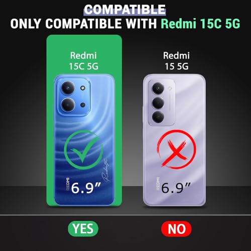 Image of TheGiftKart Crystal Clear Back Cover Case for Mi Redmi 15C 5G | Shock Proof 360 Protection | Hard Clear Back Cover Case for Mi Redmi 15C 5G (PC & TPU, Transparent Bumper)
