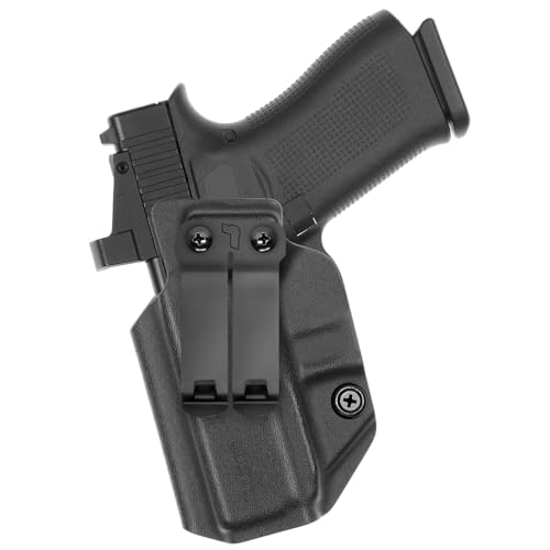 Tulster IWB Profile+ Holster in Left Hand fits: Glock 43 / 43X | Optic Compatible Inside The Waistband Appendix Concealed Carry Kydex Holster - Tulster