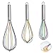 Produktbild MJTCHE19 Küchen Schneebesen Schneebesen Set Profi Schneebesen Edelstahlgriff Rührbesen Ballonschneebesen Silikon Küchenutensilien zum Mixen Schneebesen Mischen Schlagen Rühren 8 10 12 Zoll 3 Stück
