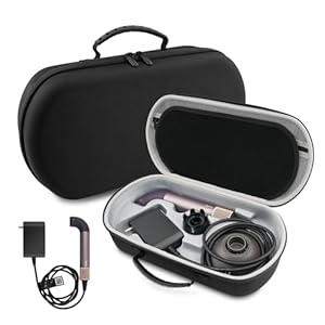 XINGFUDAO Tragetasche kompatibel mit Dyson Supersonic R Haartrockner, harte Reisetasche kompatibel mit Dyson Supersonic R Zubehör, Schwarz , M, Tragbare Aufbewahrungstasche für Haartrockner