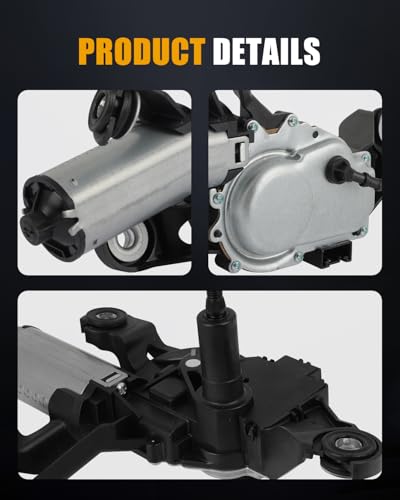 Image of ROADFAR Rear Windshield Wiper Motor Replacement for 1(E81) 2004-2011 67636921959,67637199569,6921959,7199569 Wiper Motor 3 Pins