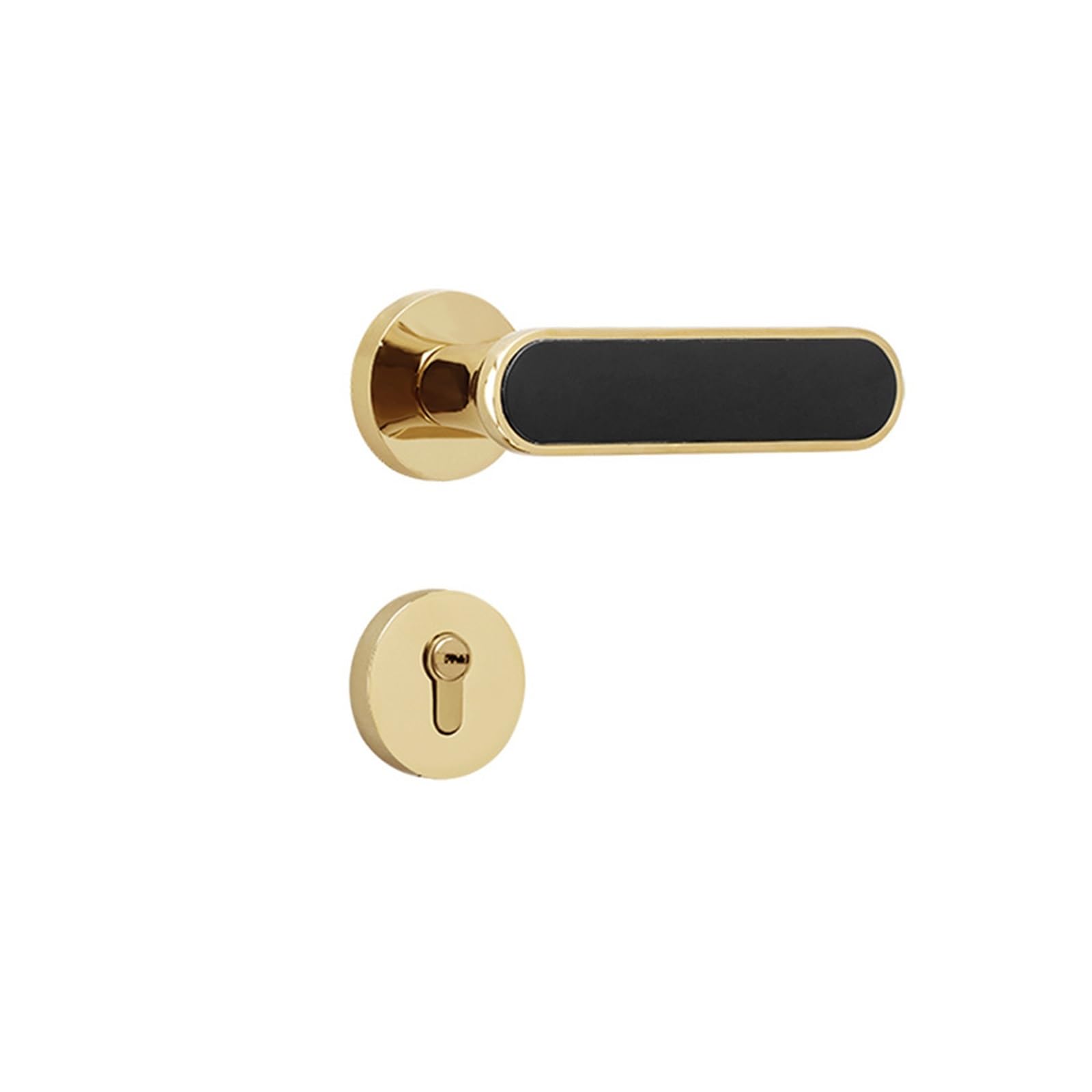 NYRXRYTCA Room Bedroom Door Lock Household Wooden Door Lock Golden Silent Door Lock zinc Alloy Handle Lock Split Indoor Door Lock(PVD electroplating Golden)