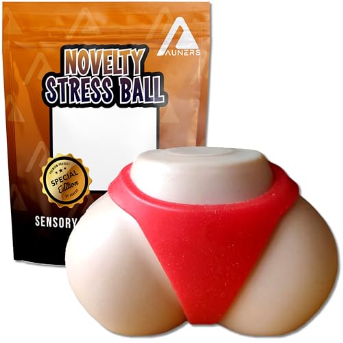 Auners - Novelty Stress Ball for Hand Wrist Grip Squeeze Exercise - Naughty Rude Joke Funny Sensory Gag Gift for Men Women Teens Her Him Secret Santa Office Christmas Stocking Filler