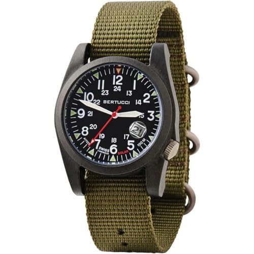 BERTUCCI A-3PS Solar Field Watch | Black Dial/Black Case- 97 Forest...
