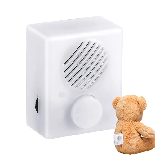 Small Voice Recorder, Plush Toy Recordable Button, 2.36x1.97x1.02 Inches Battery Operated Voices, 360 Seconds Voice Message Sound Box for Stuffed Bear Toys Pillow, Easy Playback and Recording Use