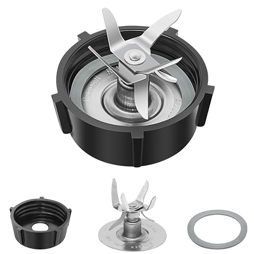 Blender Replacement Parts for Oster Blender - 6-Point Stainless Steel Blade With Jar Base Cap And 1 Pcs O Ring Seal for Oster and Osterizer Blender Replacement Parts Gasket Accessory Refresh Kit