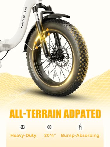 Image of Heybike Ranger 2.0 Folding Electric Bike for Adults, 1400W Peak Motor Ebike
