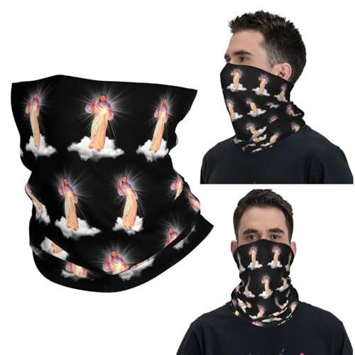EEAAUUWE Pañuelo para el cuello con diseño de corazón de Jesucristo Sagrado Católico Jesús, bufanda de ciclismo multiusos para hombres y mujeres adultos