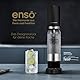 SodaStream® enso™ Premium Wassersprudler aus Edelstahl, inkl. 1 L BPA-FREIE KUNSTSTOFFFLASCHE (spülmaschinengeeignet) + Quick Conntect CO2-Zylinder, Farbe: schwarz