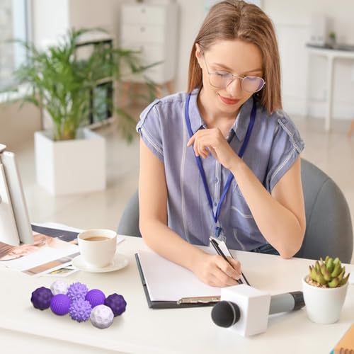 8 Stück Magnetische Fidget Toys, Magnetische Anziehungskraft Stress Bälle mit Silikonhülle, Magnetkugeln Stressball Silikon Sensorik Spielzeug, Sensory Toy ( lila )