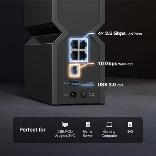 undefined TP-Link Tri-Band BE9700 WiFi 7 Router Archer BE550 Pro 1 × 10G + 4 × 2.5G, USB 3.0 6 Internal Antennas VPN Clients & Server 6GHz Band, Easy-Mesh, HomeShield, MLO, Private IOT の商品画像 2