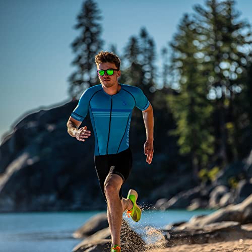 Synergy Cycling Skinsuit - Men's Pro Short Sleeve Tri Suit (Arctic, Medium) #TOP4