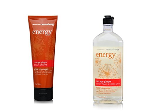 Bath and Body Works Aromatherapy Orange Ginger Body Cream and Wash Energy Bundle Gift Set