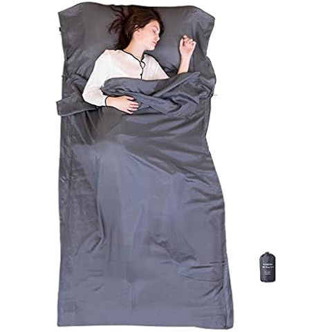 EXERMIL Silk Sleep Sack with Zippers Cover