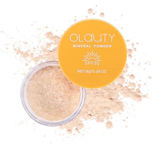 Mineral Powder Foundation for Face & Scalp, SPF 30, Translucent Loose Setting Powder Sunscreen Foundation Makeup,Matte Oil Control Natural Finishing Face Powder,Lightweight,Long-Lasting (#02 Medium)