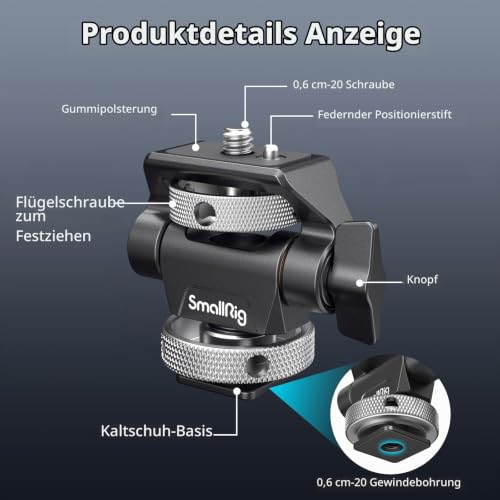 SMALLRIG Kamera Monitor Mount mit Kaltschuhadapter & Anti-Twist-Design – Ansicht 2