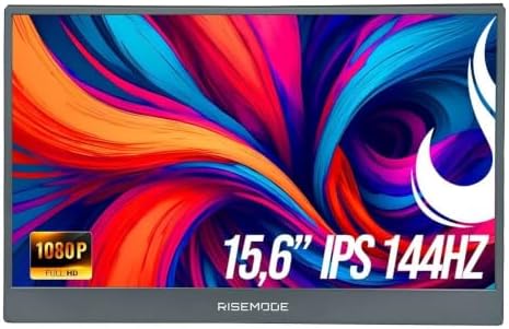 Monitor Portátil Gamer Rise Mode Portavision 15.6", Full HD, 144H...