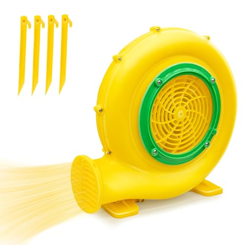 GOFAFALO Bounce House Blower Air Blower for Bounce House Water Slide & InflatableIPX4 Waterproof PP Shell 110-120V with 4 StakesBullet-370W
