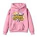 Produktbild Animal Crossing Pullover Elegante Pullover Langarm Coats Freizeit Weiche Outwear Thinner Airy Hoodies All-Match-Sweatshirt for Jungen und Mädchen Junge und Mädchen (Color : Pink03, Size : 150)