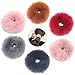 Gresunny 6 Pezzi elastici per capelli scrunchies legami di capelli pompom elastici capelli di pelliccia finto elastico fasce per capelli morbido colorati accessori per capelli per donne o ragazze
