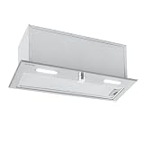 Klarstein Simplica 70 Lüfterbaustein, Einbauhaube, 70 cm breit, Abluftleistung: 400 m³/h, Umluftbetrieb möglich, Drehknopf, 3 Stufen, LED-Beleuchtung: 2 x 1,5 W, Dunstabzugshaube, Edelstahl