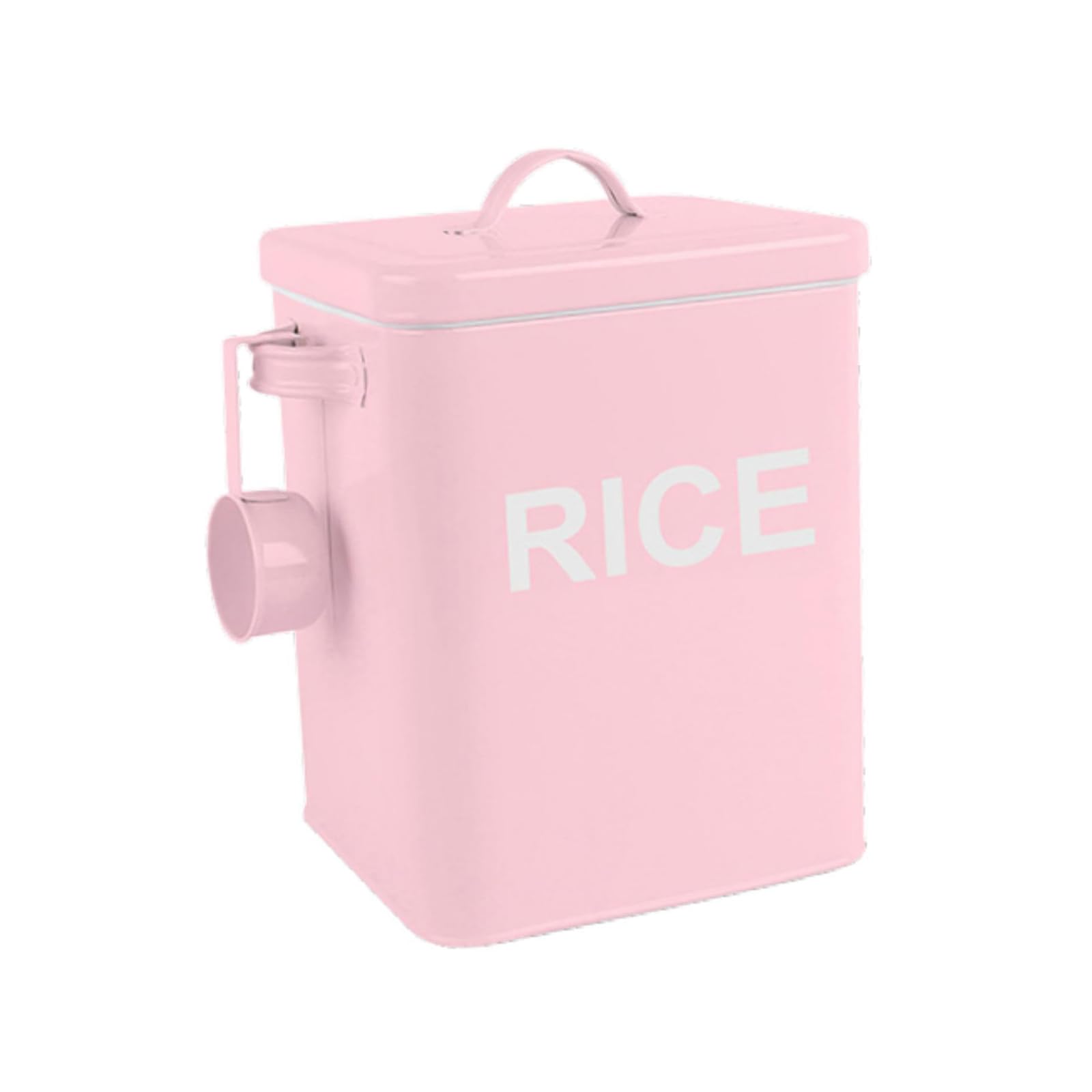 Mekalero Sealed Flour Canister Rice Storage Container Countertop Organiser Jar for Grains Bean Rice and Snacks Kitchen Tool Iron Canister with Lid