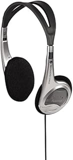 Hama HK-229 Retro On-Ear Stereo Headphones (3.5 mm Jack) for iPod/iMac/Laptop/PC/DJ/MP3 Players - Silver/Black