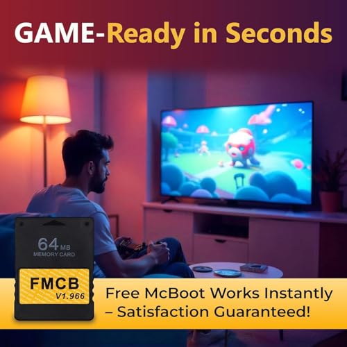 Image of Skywin FMCB Free McBoot Card v1.966 for PS2-2 Pack Plug and Play PS2 Memory Card - 64 GB Memory Card PS2 Runs Games in USB Disk or Hard Disk