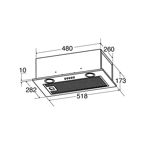 50cm Under Canopy Kitchen Extractor Fan with 3 Speed Settings (Black) - Image 2